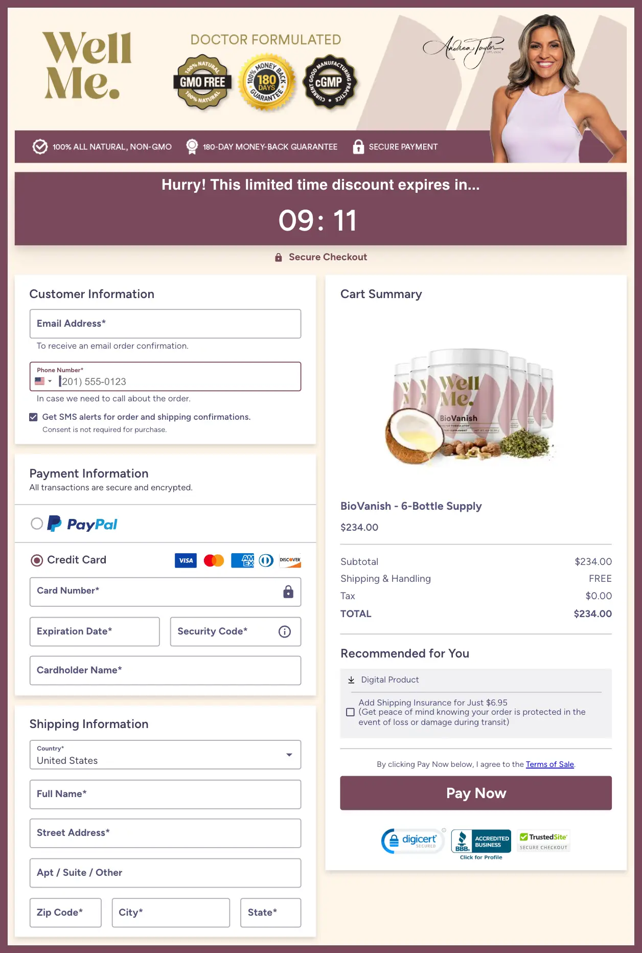 biovanish order prossess